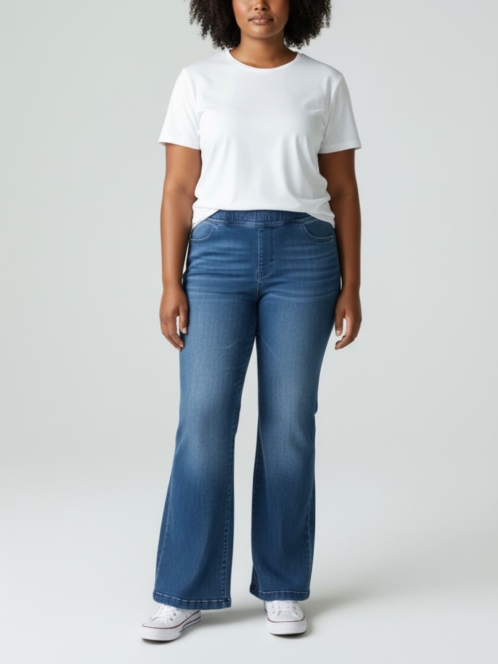 Lane Bryant Jeans High Rise Pull On Boot Plus Size 26 Blue Stretch 48 X 31 NEW